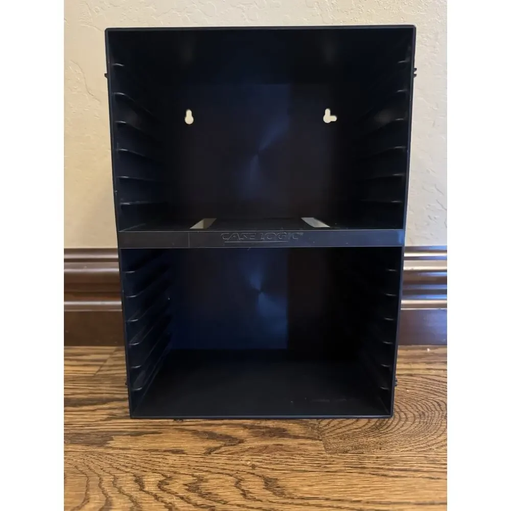 Case Logic 14 DVD Hard Plastic Storage Rack Wall Mount Holder Black